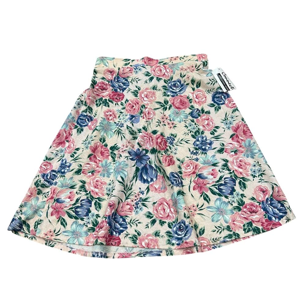 Cottagecore Floral Pink Rose Skirt Vintage Midi Boho NWT S/M -